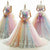 Ball Gown Sweetheart Colorful Prom Dress Beautiful Appliques Prom/Evening Gown CSM1512|CathyProm