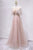 Off the Shoulder Unique Tulle Blush Prom Dress Long A Line Elegant Prom Evening Dress CTB1516|CathyProm