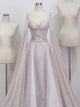 Chic Long Sleeve Prom Dress Long Luxury Beaded A Line Prom Evening Dress CTB1613|CathyProm