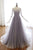 Off the Shoulder Unique Tulle A Line Prom Dress with Sleeves Chic Beaded Prom Evening Dress CTB1614|CathyProm