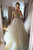 Champagne Tulle Beaded Long Prom Dress A-line Evening Dress RN1936