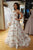 Charming A Line Strapless Sleeveless White Floral Tulle Long Prom Dress Evening Dress OHC433 | Cathyprom
