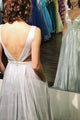 Charming A Line V Neck Backless Sequins Long Satin Prom Dress Evening Dresses OHC509 | Cathyprom