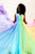 Charming A Line V Neck Floor Length Sleeveless Long Chiffon Prom Dresses OHC513 | Cathyprom