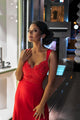 Charming A Line V Neck Sleeveless Long Prom Dress Split Applique Evening Dresses OHC461 | Cathyprom