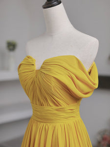 A-Line Off-The-Shoulder Chiffon  Sweetheart Long Prom Dress, Evening Dress YZ211044