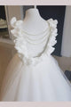 Cute  Tulle Backless Flower Girl Dresses  Pearl Lace Baby Dresses OHR014 | Cathyprom