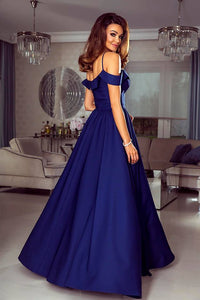 Elegant A Line Off The Shoulder Floor Length Prom Dress Split Evening Dress OHC460