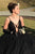 Elegant Black Tulle V neck Spaghetti Straps Long Senior Prom Dress Evening Dress OHC403 | Cathyprom