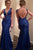 Elegant Mermaid Royal Blue Prom Dress Evening With Lace Appliques YZ211059