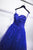 Blue Ball Gown Lace Long Prom Dress With Appliques, Evening Dress CMS 211150