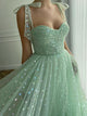 Elegant Fancy Tulle Tea Length Prom Dress With Lace, Homecoming Dress YZ211007