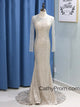 Long Sleeve Sequin Gold Sparkly Prom Dress 2019 Mermaid Prom Dress Evening Gowns HSC5519|CathyProm