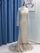 Long Sleeve Sequin Gold Sparkly Prom Dress 2019 Mermaid Prom Dress Evening Gowns HSC5519|CathyProm