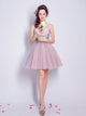 Sweet Pink Homecoming Dress Sexy A-line Short Prom Dress Party Dress OHM179