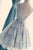 Blue Lace Homecoming Dress Sexy V-neck Bowknot Short Prom Dress Party Dress OHM173
