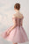 Chic Homecoming Dress Off-the-shoulder Beading Short Sleeves Tulle Short Prom Dress Party Dress OHM109 | Cathyprom