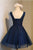 A Line V Neck Sleeveless Beading Appliques Tulle Homecoming Dress Short Prom Dress Party Dress  OHM126 | Cathyprom