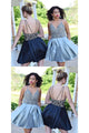Sexy Homecoming Dress Spaghetti Straps Rhinestone Sleeveless Backless Satin Short Prom Dress Party Dress OHM107 | Cathyprom