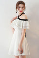 Chic Homecoming Dress Halter Flouncing A-line Chiffon Short Prom Dress Sexy Party Dress OHM163