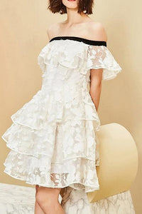 Chic Homecoming Dresses Off-the-shoulder A-line Short Prom Dress Lace Party Dress OHM169