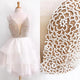 A-line Chic Homecoming Dresses Beading Short Prom Dress Cute Party Dress OHM132