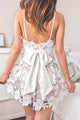 Cheap Homecoming Dresses V-neck Lace Short Prom Dress Sexy Party Dress OHM138