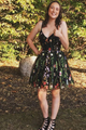 A Line Little Black Dress Lace Homecoming Dresses Short Prom Dress Party Dress OHM130