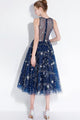 Chic Homecoming Dresses Stars A Line Lace Sparkly Short Prom Dress Party Dress Cocktail Dress OHM152