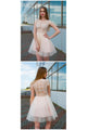 Simple Homecoming Dresses A-line Sleeveless Tulle Cheap Short Prom Dress Chic Party Dress OHM128 | Cathyprom
