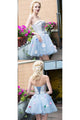 Cute Homecoming Dresses Strapless A Line Sleeveless Tulle Short Prom Dress Sexy Party Dress OHM116 | Cathyprom