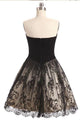 Two Piece Homecoming Dresses Little Black Dress Lace Short Prom Dress Party Dress OHM141