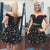 Two Piece Homecoming Dresses Little Black Dress Short Prom Dress Lace Party Dress OHM144