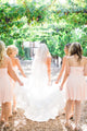 Simple Cheap A-line Sweetheart Above Knee Sleeveless Short Chiffon Bridesmaid Dresses OHS118 | Cathyprom
