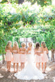 Simple Cheap A-line Sweetheart Above Knee Sleeveless Short Chiffon Bridesmaid Dresses OHS118 | Cathyprom