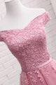 Sexy A Line Off-the-shoulder Sleeveless Tulle Long Bridesmaid Dresses with Appliques OHS120 | Cathyprom