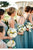 Cheap Simple A Line V-neck Floor Length Sleeveless Long Tulle Bridesmaid Dresses with Ruffles OHS117 | Cathyprom