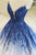 Chic Luxury Ball Gown Scoop Sweep Train Sleeveless Tulle Appliques Long Ombre Prom Dress OHC107 | Cathyprom