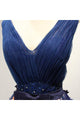 Beautiful Ball Gown V-neck Floor-length Sleeveless Appliques Bowknot Long Tulle Prom Dress/Evening Dress OHC230 | Cathyprom