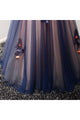 Beautiful Ball Gown V-neck Floor-length Sleeveless Appliques Bowknot Long Tulle Prom Dress/Evening Dress OHC230 | Cathyprom