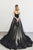 Sexy A-line Sweep Train Black Sleeveless Long Prom Dress/Evening Dress with Appliques Beading OHC186 | Cathyprom