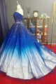 Beautiful Ball Gown Sweetheart Sweep Train Sleeveless Sequins Beading Long Tulle Prom Dress/Evening Dress OHC140 | Cathyprom