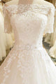 Beautiful Ball Gown Floor-length Off-the-shoulder Bridal Gown Wedding Dresses with Appliques OHD136 | Cathyprom