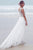 Beautiful A-line V-neck Sweep Train Sleeveless Tulle Bridal Gown Wedding Dresses with Beading OHD137 | Cathyprom