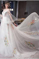 Beautiful Spaghetti Straps Sweep Train Long Sleeves Wedding Dresses Bridal Gown OHD112 | Cathyprom