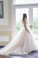 Cheap Ball Gown Sweetheart Sweep Train Sleeveless Romantic Tulle Wedding Dresses Sequins OHD160 | Cathyprom