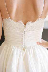 Sexy Spaghetti Straps Taffeta Sleeveless Beach Wedding Dresses Bridal Gown OHD128 | Cathyprom