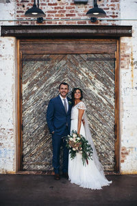 Sparkly Wedding Dresses Romantic A-line Sexy V-neck Beading Chiffon Bridal Gown OHD202