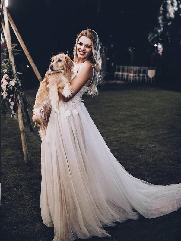 Backless Wedding Dresses Aline Deep V Spaghetti Straps Simple Open Bac cathyprom Backless Wedding Dresses Aline Deep V Spaghetti Straps Simple Open Bac cathyprom