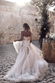 Beautiful A Line Sweetheart Sweep Train Long Wedding Dresses Bridal Gown OHD092 | Cathyprom